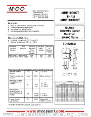MBR1080CT datasheet pdf Micro Commercial Components