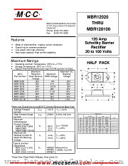MBR12045 datasheet pdf Micro Commercial Components