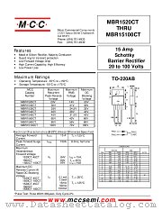 MBR1540CT datasheet pdf Micro Commercial Components