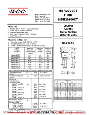 MBR2020CT datasheet pdf Micro Commercial Components