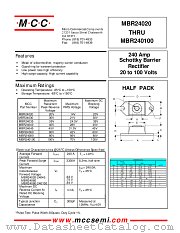 MBR240100 datasheet pdf Micro Commercial Components