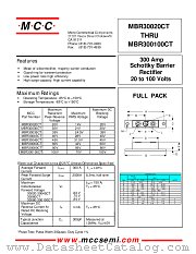 MBR30080CT datasheet pdf Micro Commercial Components