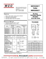 MBR3045CT datasheet pdf Micro Commercial Components