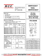 MBRF2560CT datasheet pdf Micro Commercial Components