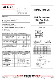 MMBD4148CC datasheet pdf Micro Commercial Components