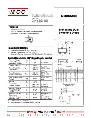MMBD6100 datasheet pdf Micro Commercial Components