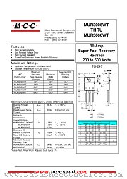 MUR3005WT datasheet pdf Micro Commercial Components