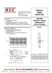 P5KE150A datasheet pdf Micro Commercial Components