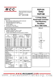 RGP10A datasheet pdf Micro Commercial Components