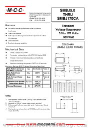 SMBJ7.0CA datasheet pdf Micro Commercial Components