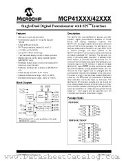 MCP41050 datasheet pdf Microchip