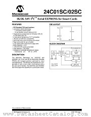 24C01SC datasheet pdf Microchip