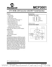 MCP3001 datasheet pdf Microchip