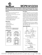MCP6142 datasheet pdf Microchip