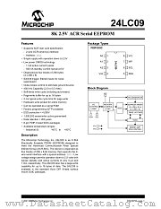 24LC09 datasheet pdf Microchip