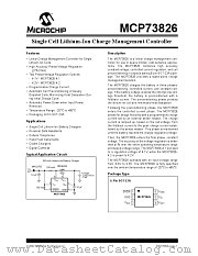 MCP73826 datasheet pdf Microchip