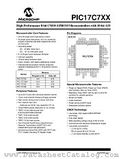 PIC17C752 datasheet pdf Microchip