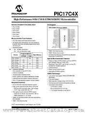PIC17CR43 datasheet pdf Microchip