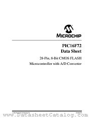PIC16F72 datasheet pdf Microchip