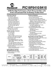 PIC18F8410 datasheet pdf Microchip