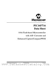 PIC16F716 datasheet pdf Microchip