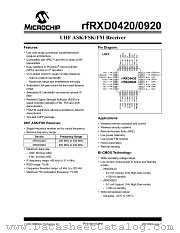 RFRXD0420 datasheet pdf Microchip