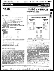 MT4C4001J datasheet pdf Micron Technology