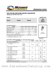 JANTXV2N4234 datasheet pdf Microsemi