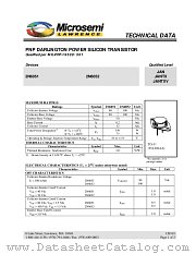 JAN2N6051 datasheet pdf Microsemi
