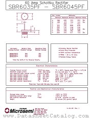 SBR6040PF datasheet pdf Microsemi