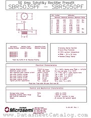 SBR5050PF datasheet pdf Microsemi