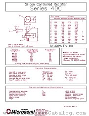 40C80B datasheet pdf Microsemi