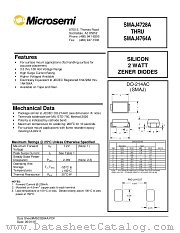 SMAJ4756 datasheet pdf Microsemi