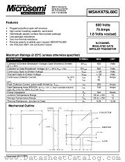 MSAHX75L60C datasheet pdf Microsemi