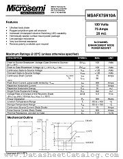 MSAFX75N10A datasheet pdf Microsemi