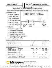 AA143 datasheet pdf Microsemi