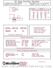 SBR5090PF datasheet pdf Microsemi