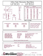 UF850 datasheet pdf Microsemi