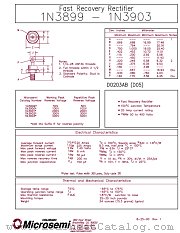 1N3901 datasheet pdf Microsemi