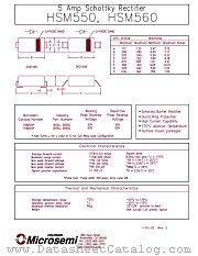 HSM560G datasheet pdf Microsemi