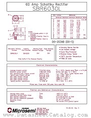SBR6030LR datasheet pdf Microsemi