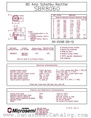 SBR8060R datasheet pdf Microsemi