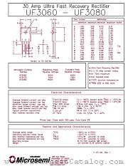 UF3060 datasheet pdf Microsemi