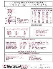 JANTXV1N3909AR datasheet pdf Microsemi