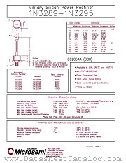 JAN1N3291 datasheet pdf Microsemi