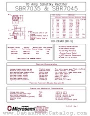SBR7045R datasheet pdf Microsemi