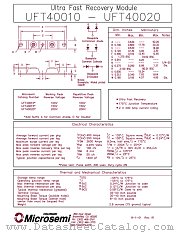 UFT40010 datasheet pdf Microsemi