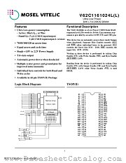 V62C1161024LL-100T datasheet pdf Mosel Vitelic Corp