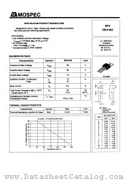 2SD1062 datasheet pdf MOSPEC Semiconductor