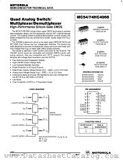MC74HC4066DT datasheet pdf Motorola